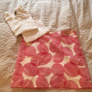 Pink swirl Ann Taylor skirt